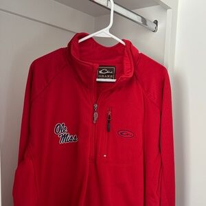 Drake Red Ole Miss Pullover
